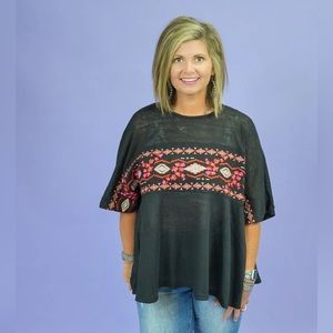 NWT Embroidered Top